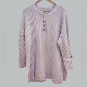 Free People Intimately Around The Clock Thermal Sweater Womens Medium Lilac